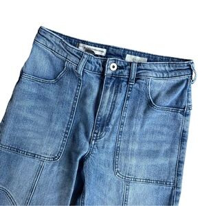 Pilcro Letterpress Anthropologie Jeans Women’s 27 Blue Carpenter Cropped